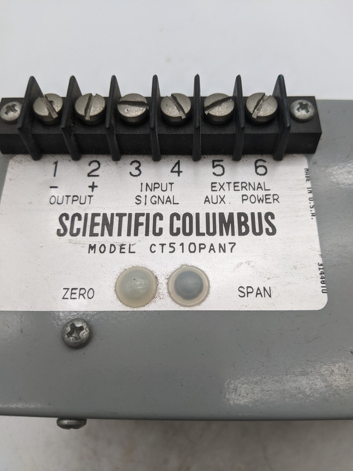 Scientific Columbus CT510PAN7 Exceltronic Current Transducer Gray 0-750 Ohm 60Hz