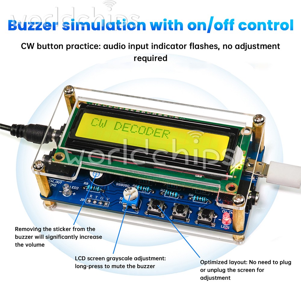 DC 5V CW Morse Code Decoder Circuit Board Welding Practice DIY Electronic Kit