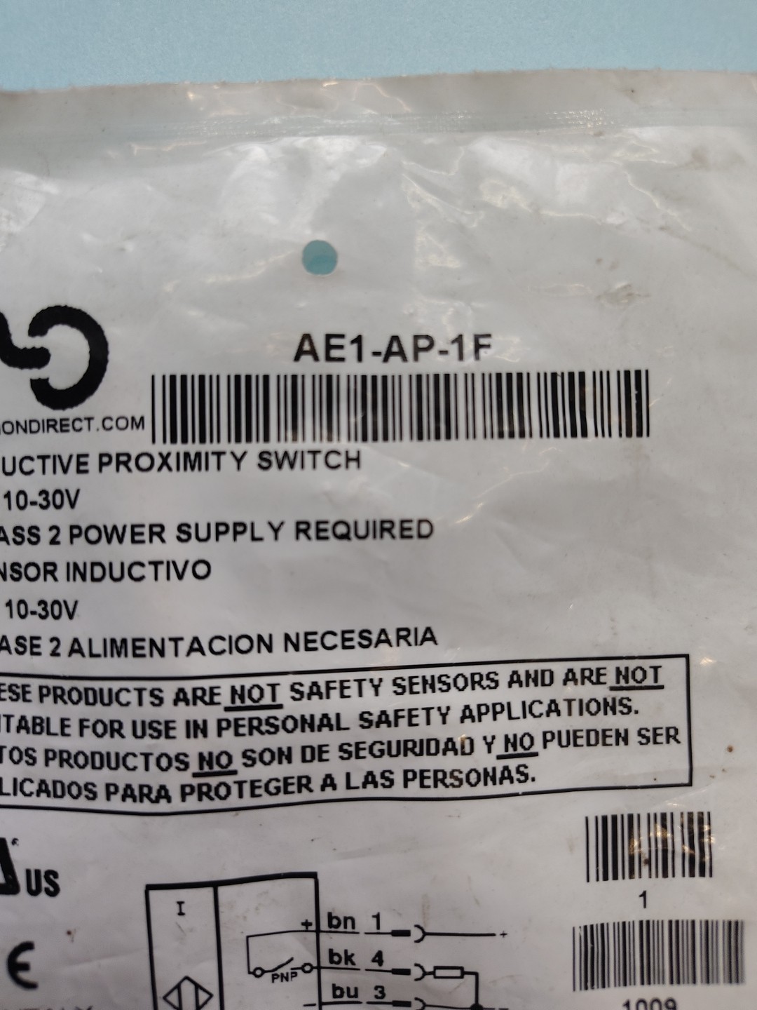 AUTOMATION DIRECT AE1-AP-1F INDUCTIVE PROXIMITY SWITCH AUTOMATIONDIRECT 🆕 ITALY