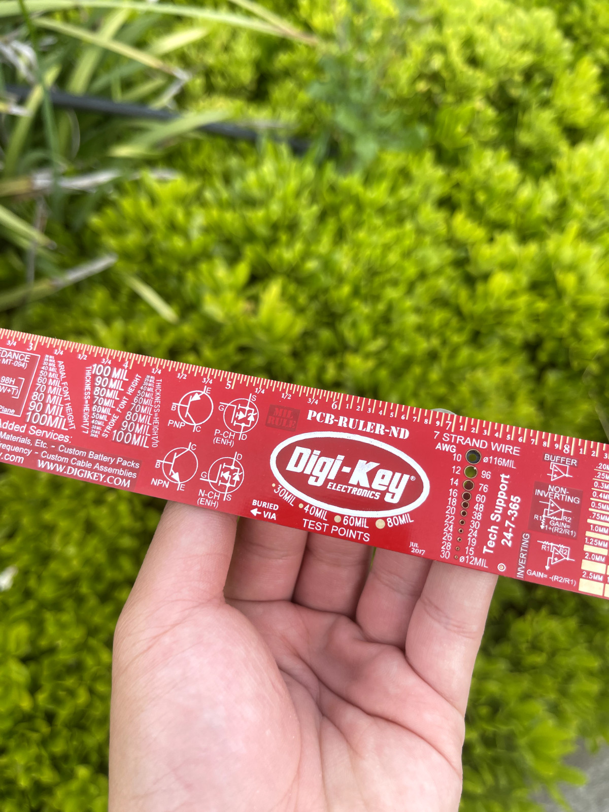1 ft 12″ 30.48 cm Red Digi-Key PCB Ruler ND Metal Reference Electronic Engineer