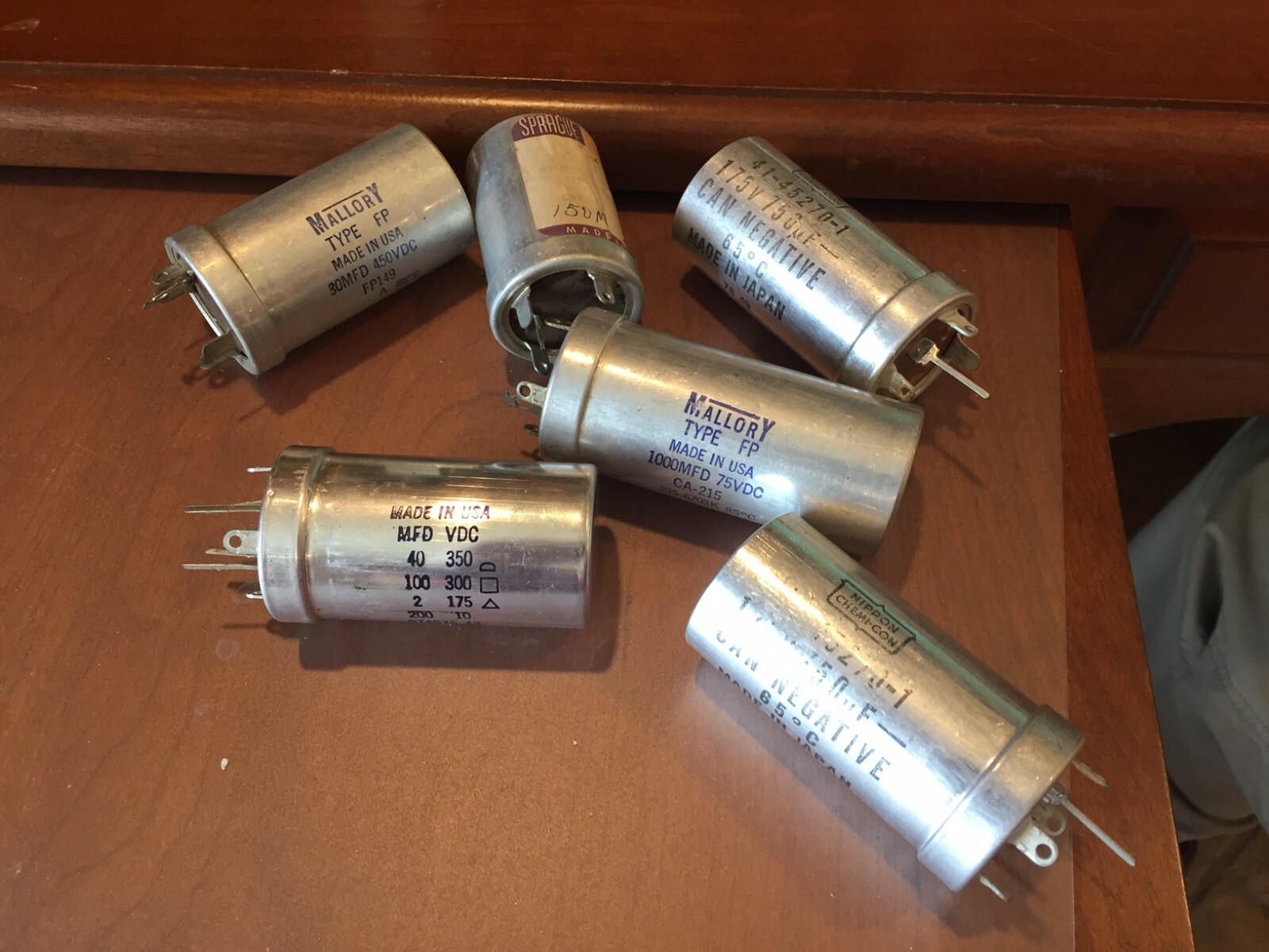 Vintage NOS Can Capacitors, Mallory, Philco, Nippon Chemi-con, Sprague, GE