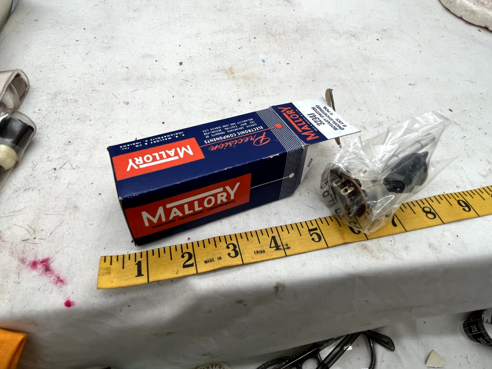 vintage mallory 3234j rotary switch non-shorting 3 circut 4 pos. deadstock lot