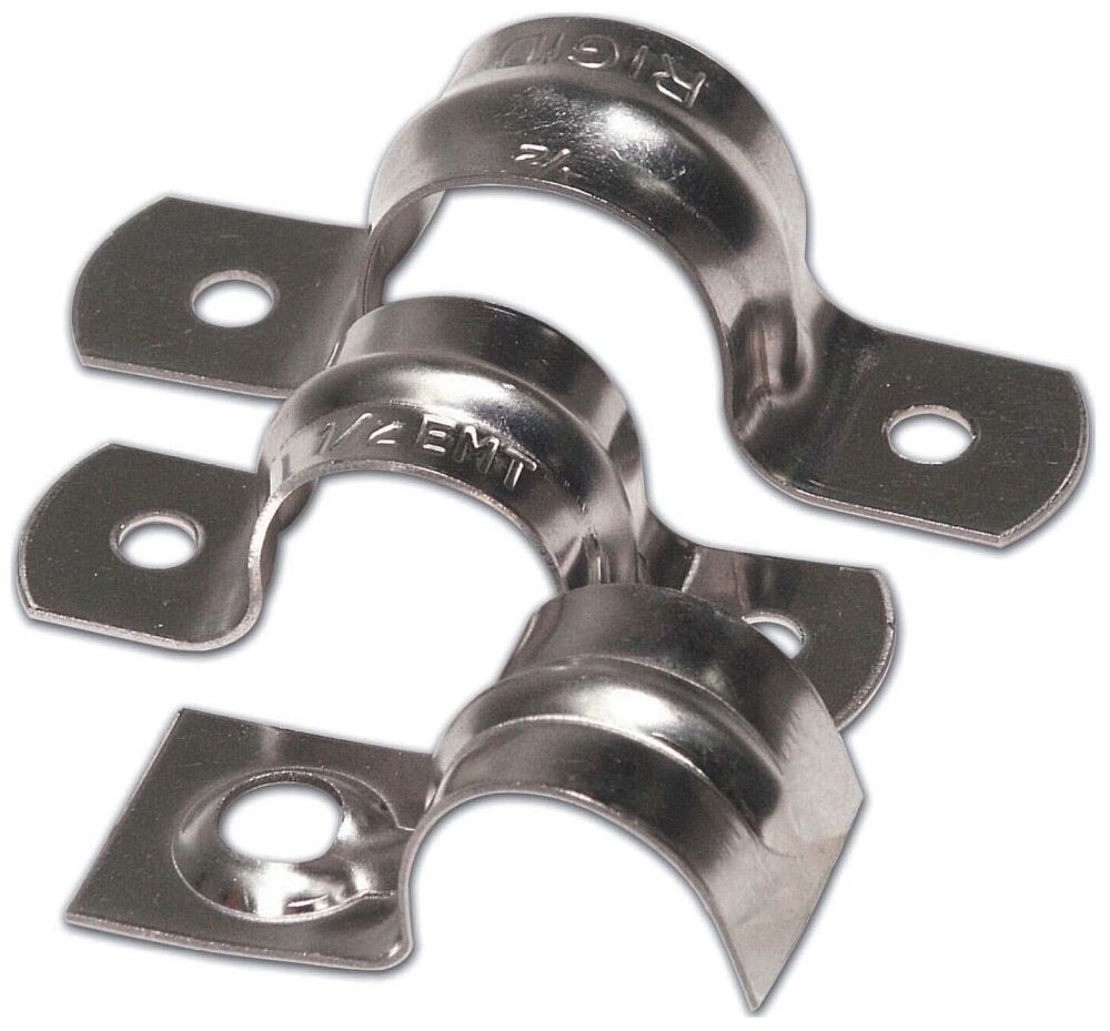 Steel City TS-104, 1-1/4″, Zinc Plated Steel, 1-Hole, Snap-On, EMT Strap, 1 pc