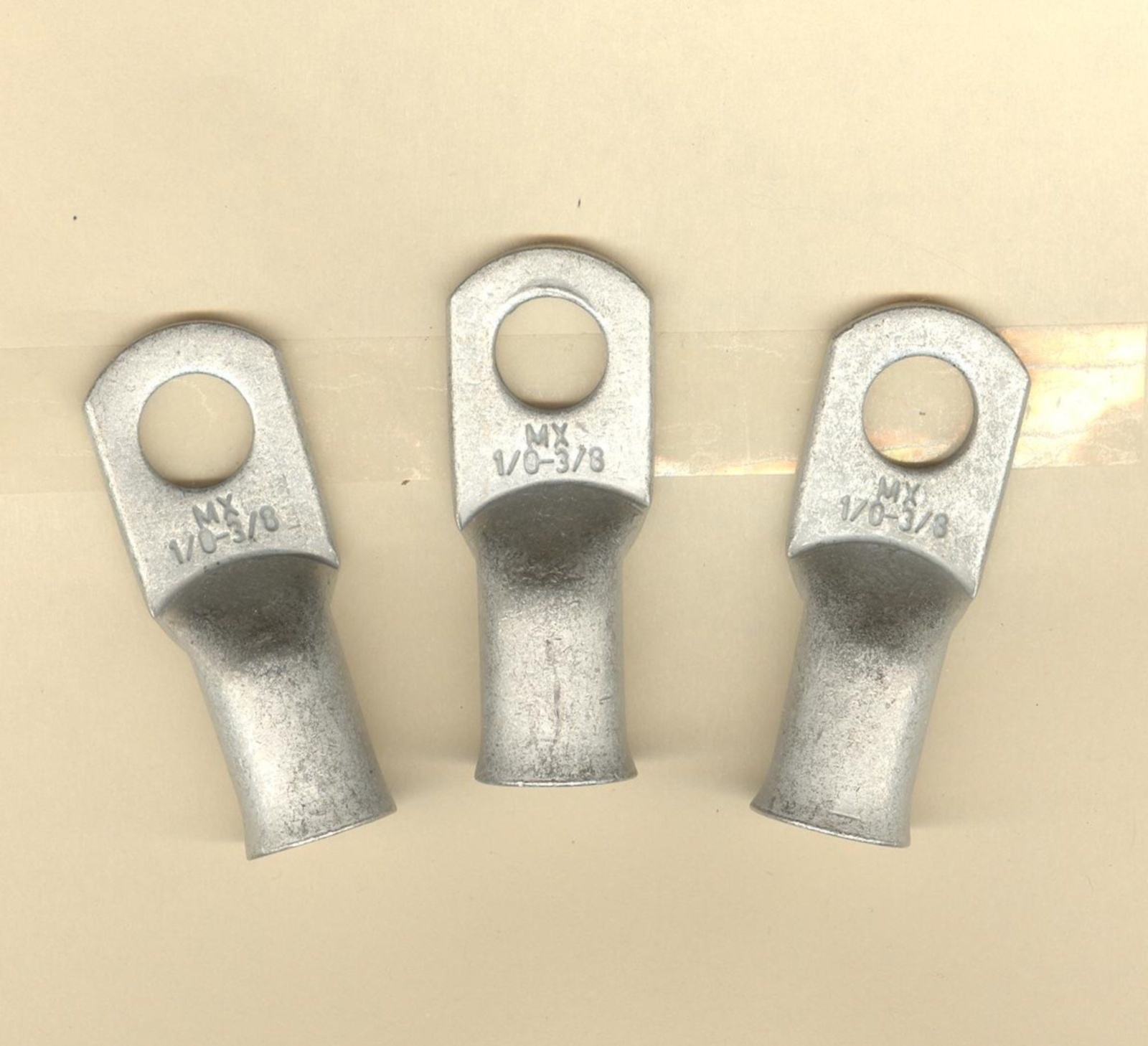 5 Big TIN PLATED Battery Copper Ring Lug Terminal Connector #1/0 Wire 3/8″ Stud