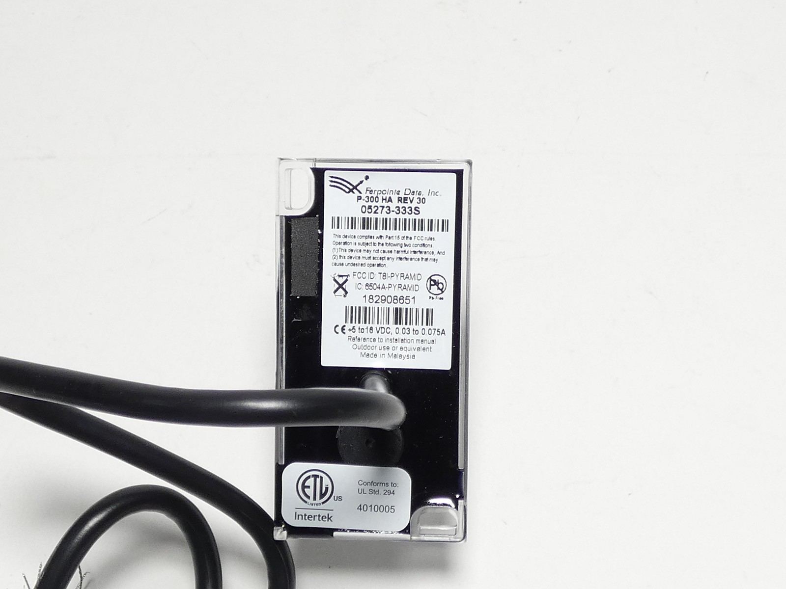 Farpointe 05273-333S P-300 HA Cascade Proximity Card Reader 125 kHz Rev.30 – …