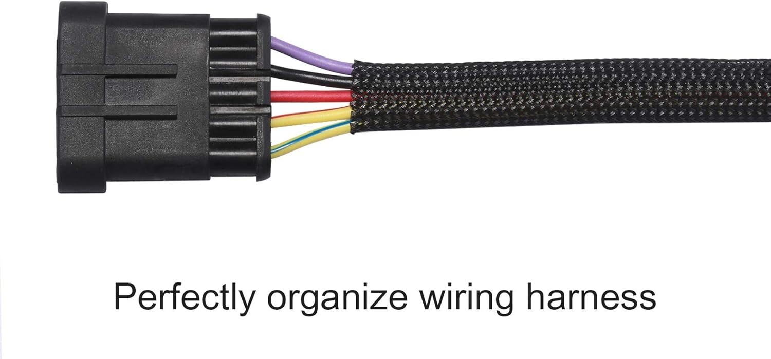 20 FT. 5/8″ Black Red Expandable Wire Sleeving Sheathing Braided Loom Tubing US