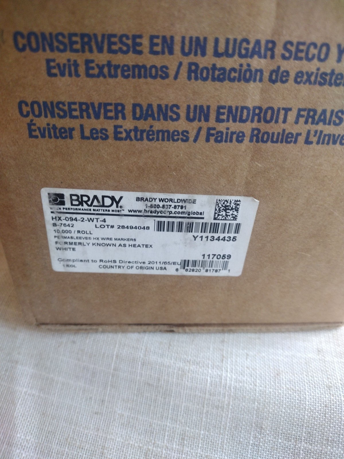 Brady HX-094-2-WT-4 PermaSleeve 0.492″ Width x 0.197″ Height, B-7642 Heat-Shrink