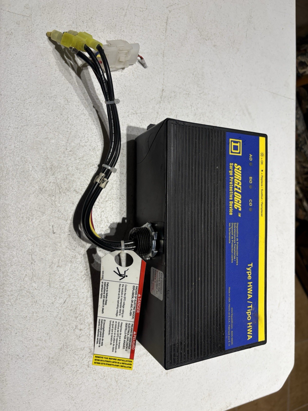 Square D TVS9HWA10X Surge Protection Device, 600V Delta, 100kA SURGELOGIC