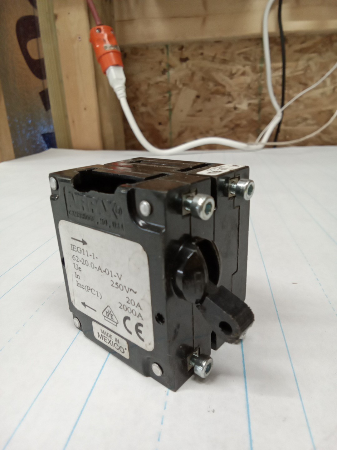 Airpax IEG11-1-62-20.0-01-V IEG1116220001V Circuit Protection