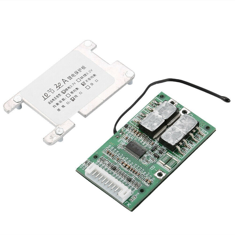 10S 36V 30A Li-ion Cell Battery Protection PCB Board W/Balance Kit/ NEW