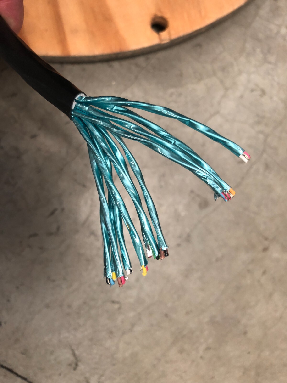 25 Feet 20 AWG 12 Pair Individual Shielded Pairs Wire Cable