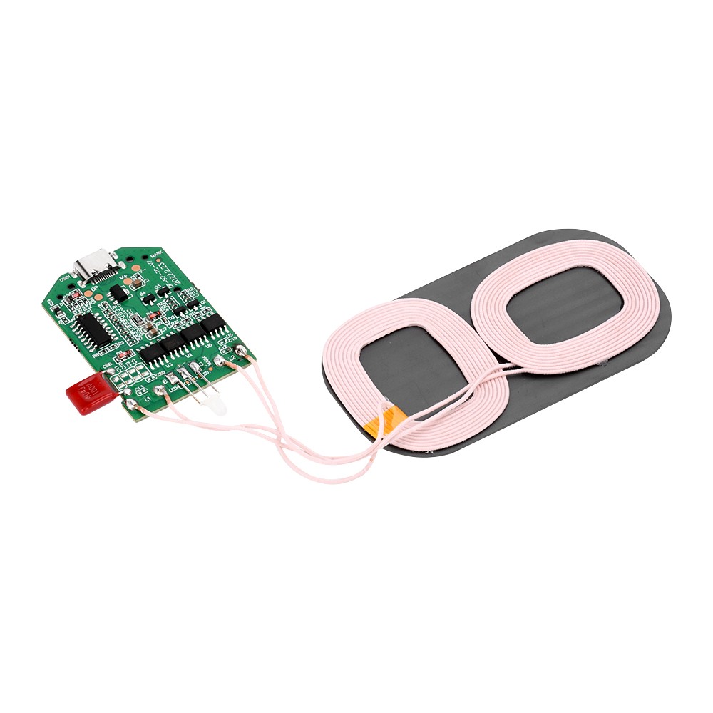 1PC Dual Coil 15W Wireless Charger Transmitter Module Fast Charging Board DIY US