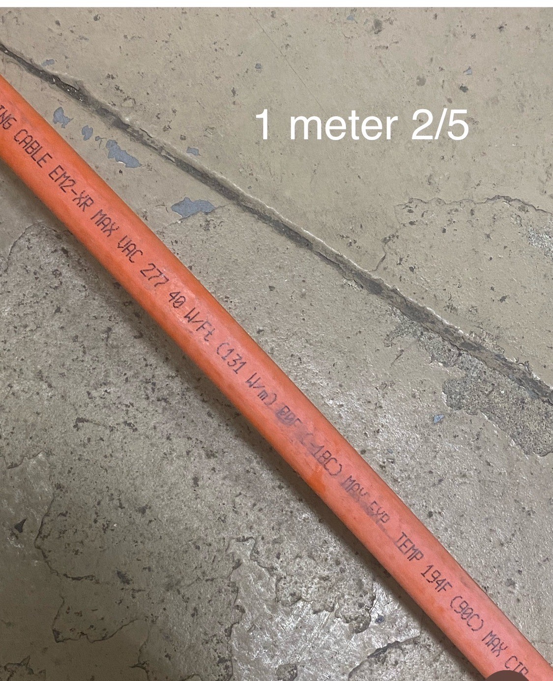 RAYCHEM Cable appr 110ft EM2-XR Self Regulating Wire Heating Cable & De-Ice 3/7