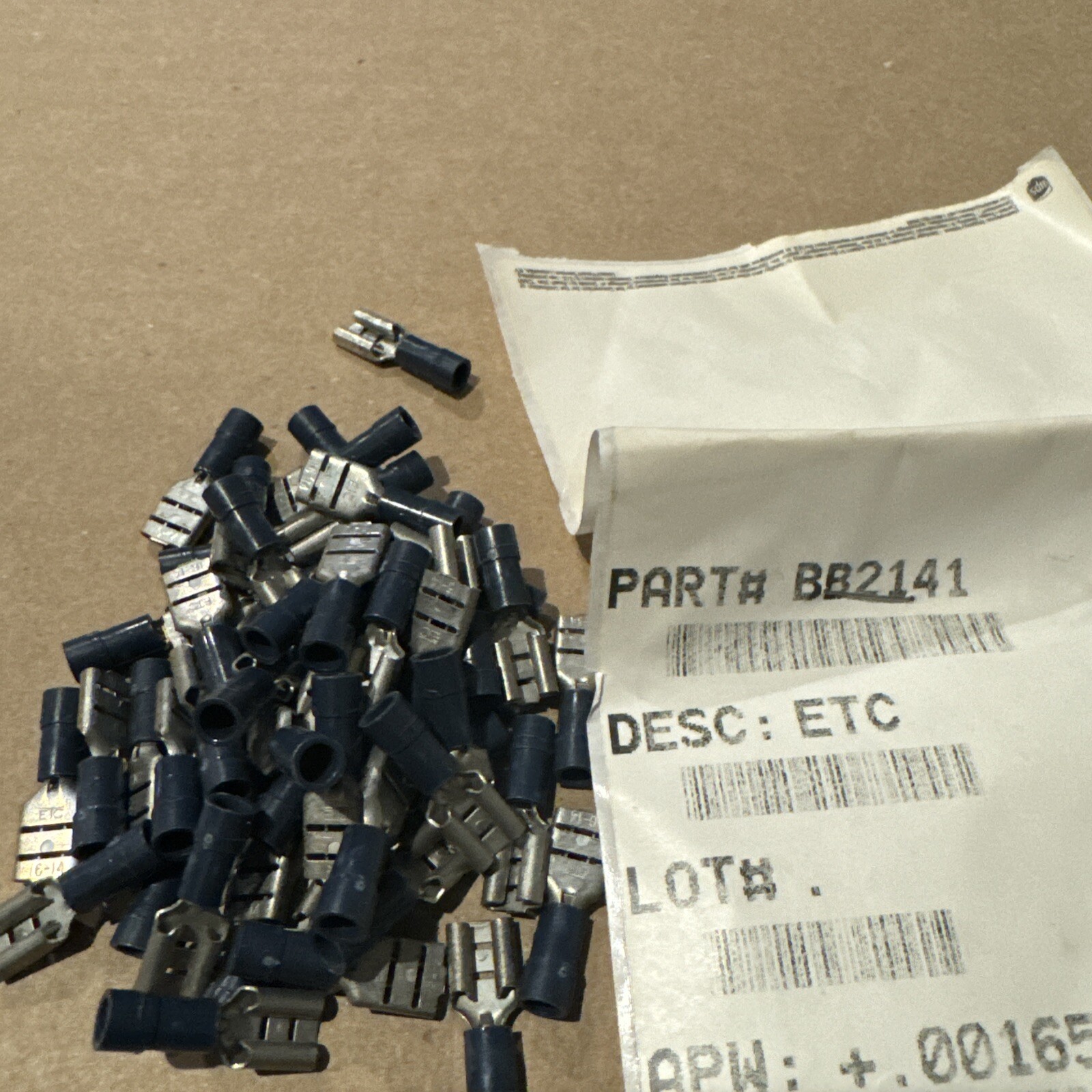 Lot Of 50 Molex 19017-0112 Terminals Bb-2141 14-16 AWG Insulkrimp Female