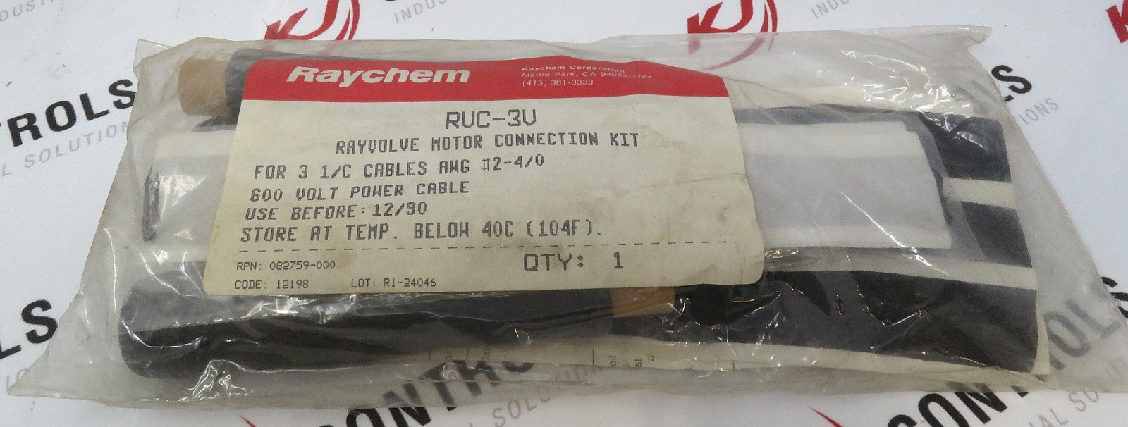 Raychem RVC-3V 082759-000 Rayvolve Motor Connection Kit for 3 Conductor Cables