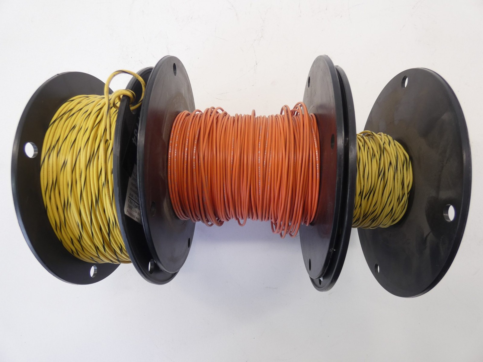 *Lot of 3* Allied Wire & Cable Wire Spool Reels 07-18-16T-4, 07-20-10T-4, 07-…