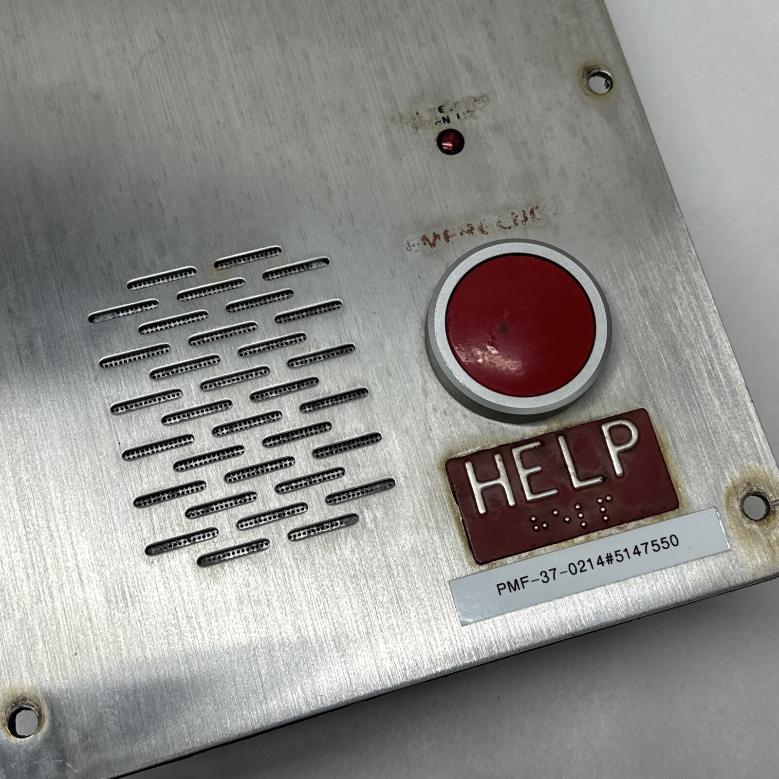 Hubbell GAI-Tronics 297-003CB6 Emergency Call Button Front Panel Control Two Way