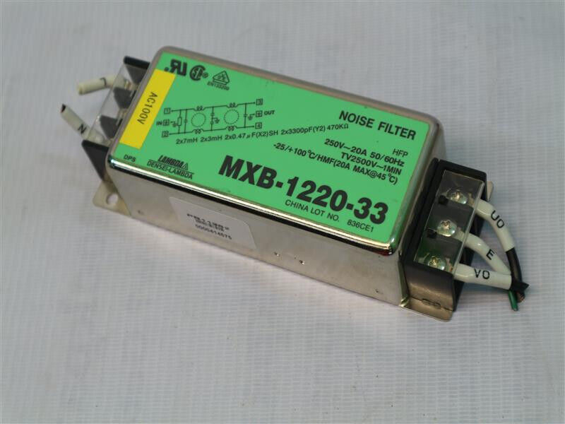 Densei-Lambda MXB-1220-33 MXB122033 Noise Filter Made in China 250V 20A 50/60Hz