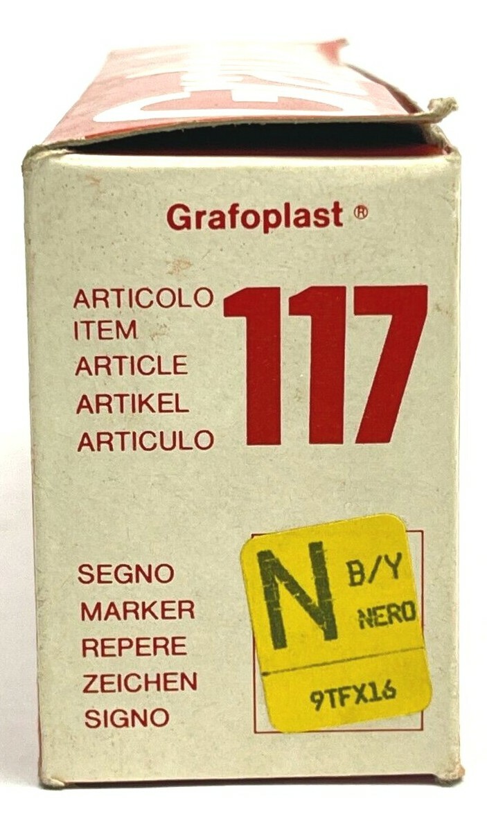 Grafoplast 117 Wire Markers N Black on Yellow 10 Strips 9TFX16