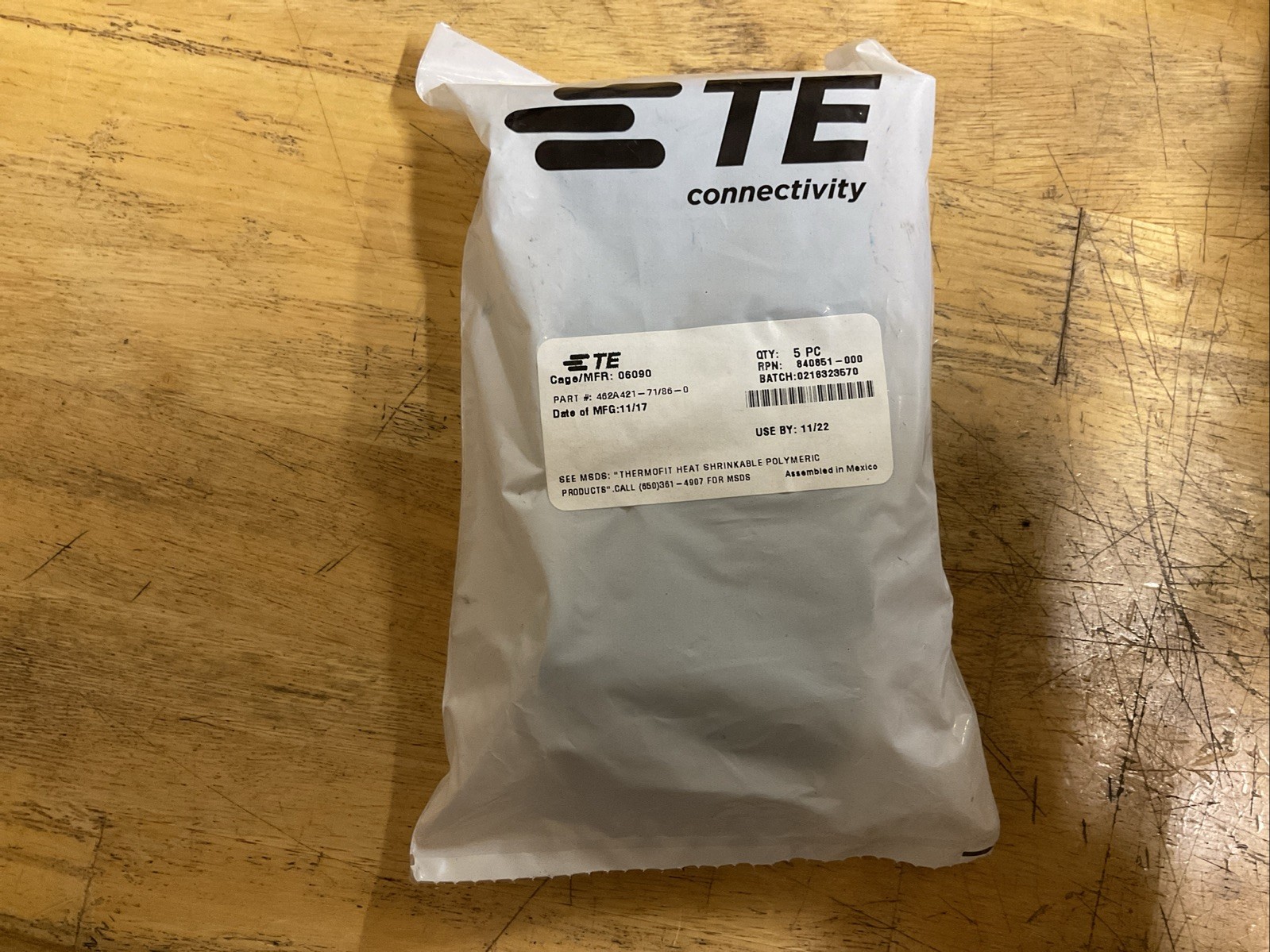NOS Tyco Ele. 5pk. Heat Shrink Polymeric 462A421-71/86-0