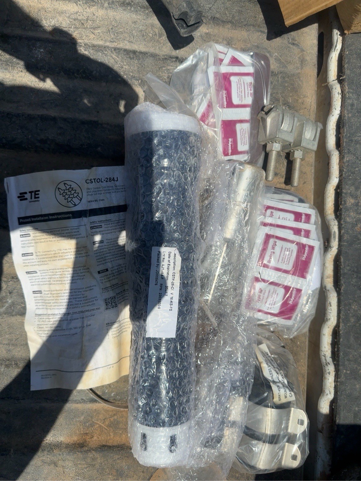 NEW TE Connectivity Raychem CSTP-25-OL-VFM-K5-FS 15kV Cold Shrink Kit NIB
