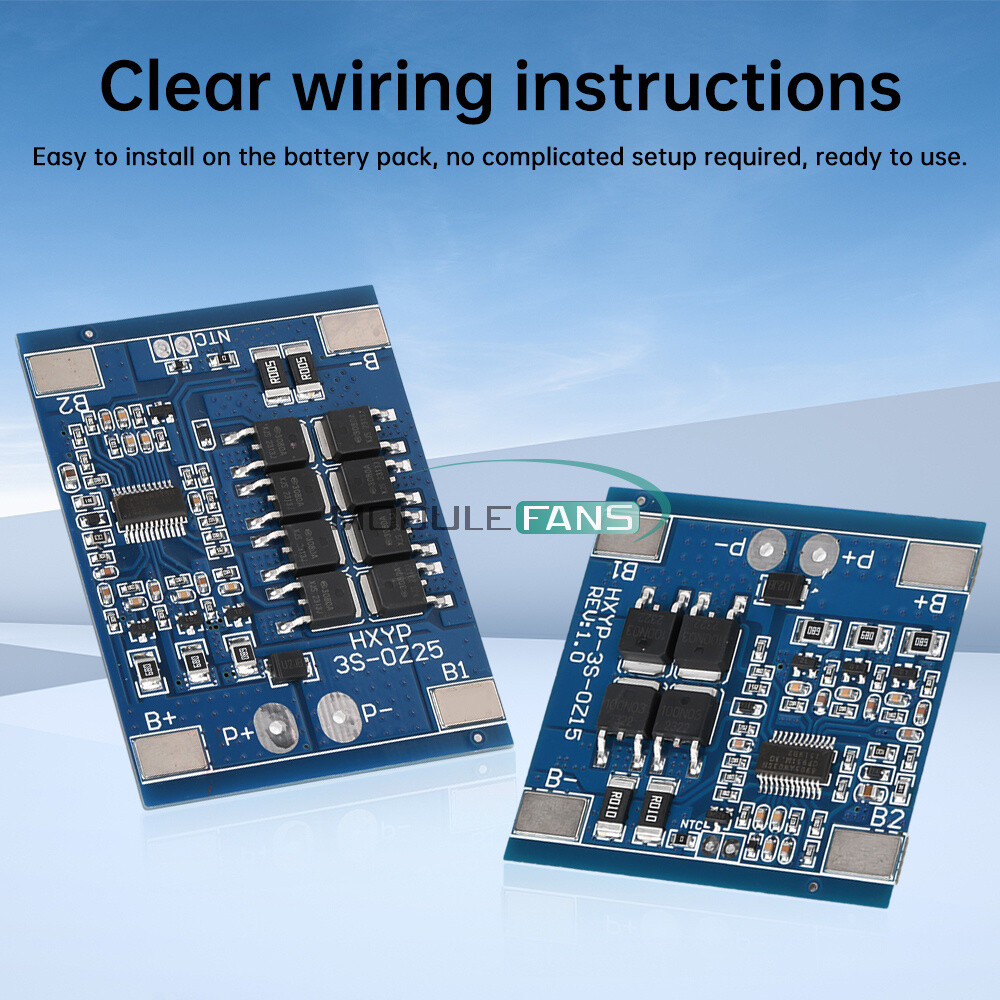 3S 12V 15/20/25/30A 18650 Li-ion Battery Charging Protection Board with Balance