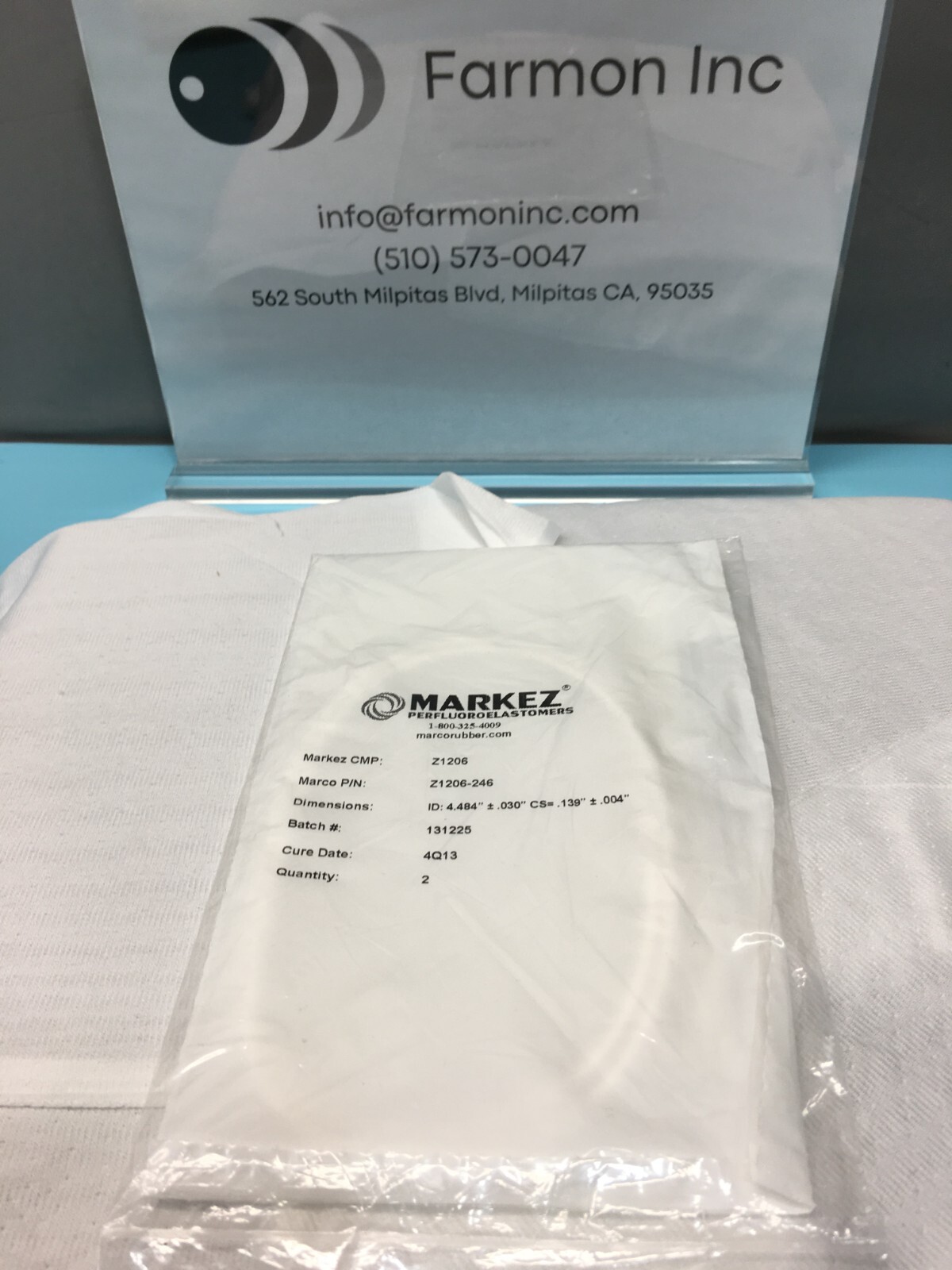 2 MARKEZ Z1206-246 O-RING 2-246 ID=4.484″ +/- .030″ CS=0.139″ +/- .004″, 128877