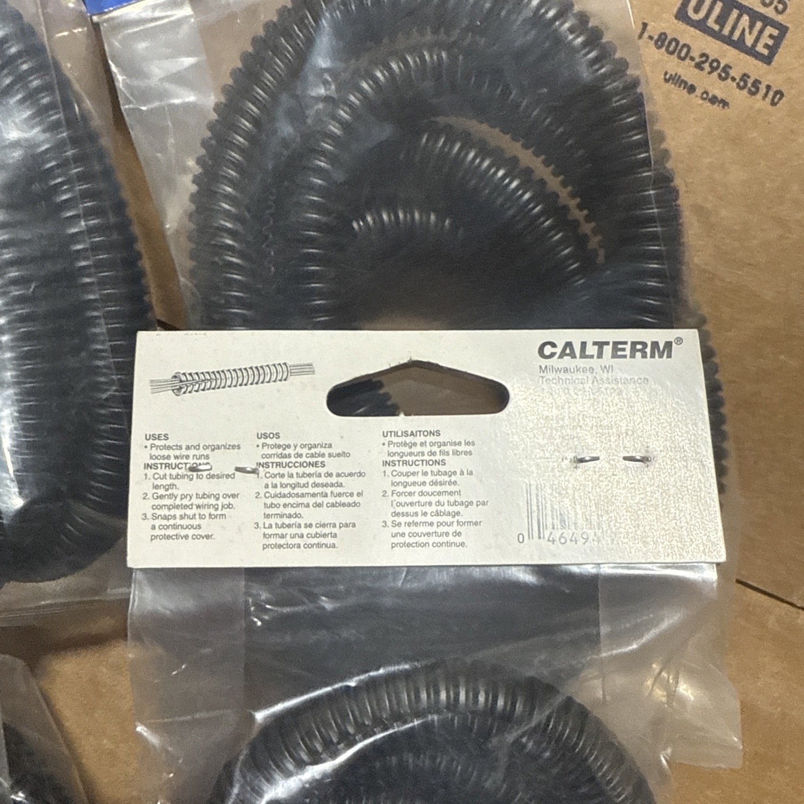 4Pc Calterm 73456 Flex Tubing Black Heat-Resistant Easy-Installation 0.5″x 4′