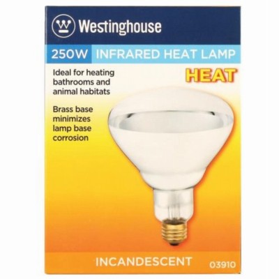 Heat Lamp, Flood Beam, Dimmable, R40, Clear, 250-Watts – 0391048