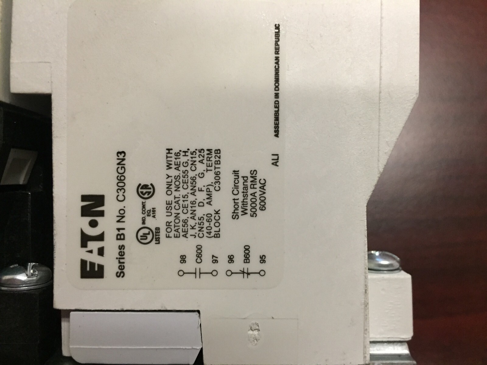 AN16DN0AB Freedom Series Starter 3POLE 27AMP Nema Size 1 EATON/Cutler Hammer NEW