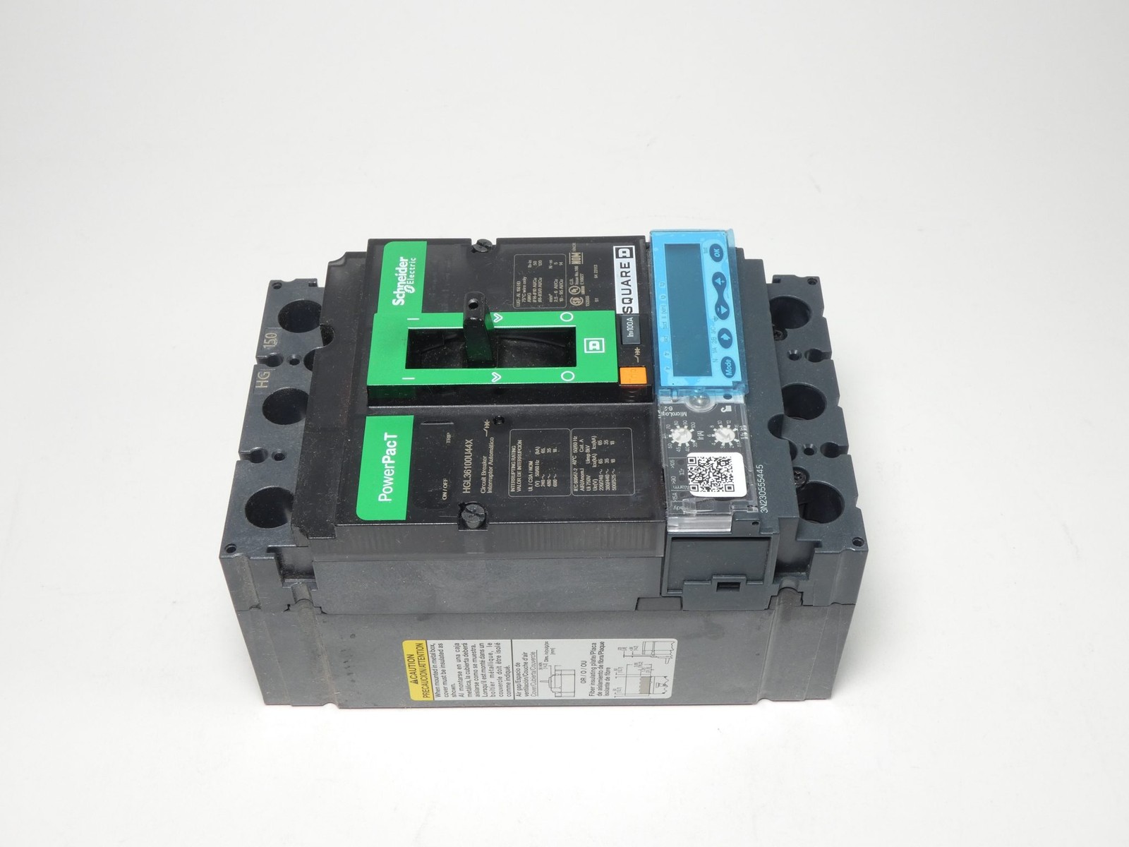 Square D HGL36100U44X Circuit Breaker 100A 3P 600VAC PowerPacT Schneider Elec…