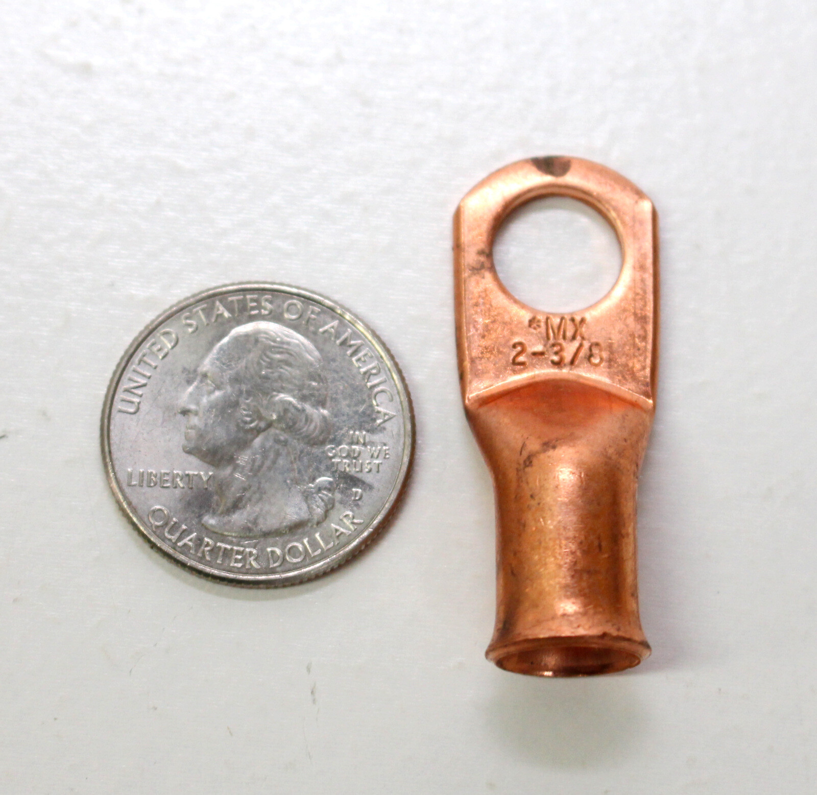 10 MOLEX Bare Battery COPPER Lug Ring Terminal Connector 2 Gauge ~ 3/8″ Stud