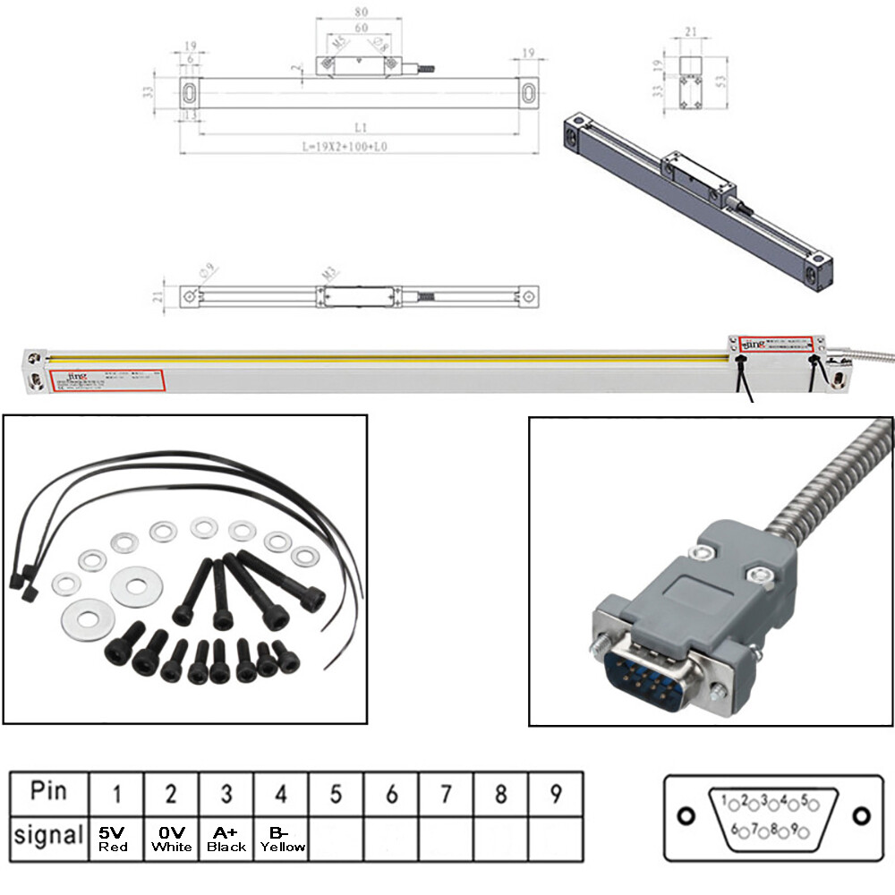 3 Axis DRO digital readout linear scale for milling lathe machine high Precision