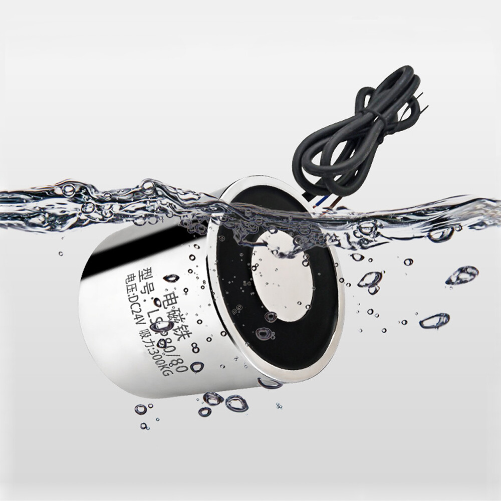 Durable Waterproof Electromagnet – 5V to 24V, IP68 Rated, 1-500 kg Capacity