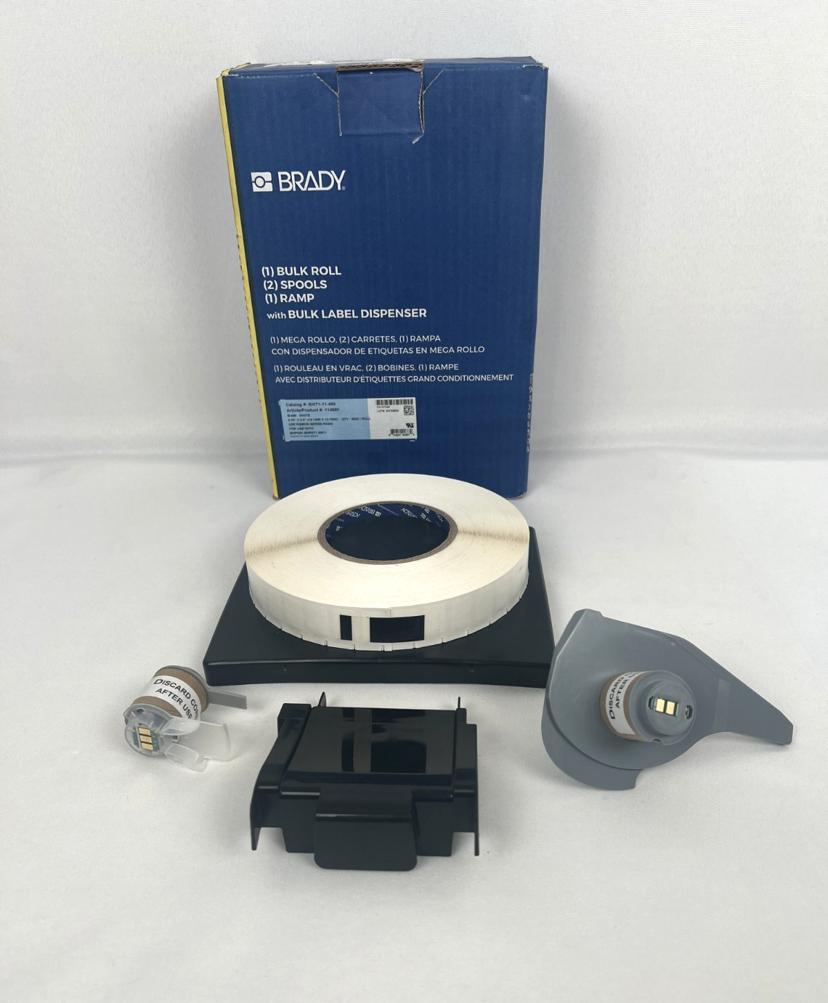BRADY BM71-11-499 Aggressive Adhesive Nylon Labels BMP61 BMP71 M611 0.75″ x 0.5