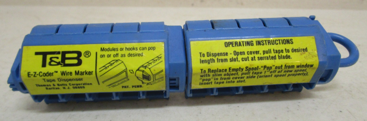 NEW THOMAS & BETTS T&B WIRE MARKER TAPE DISPENSER WITH TAPE