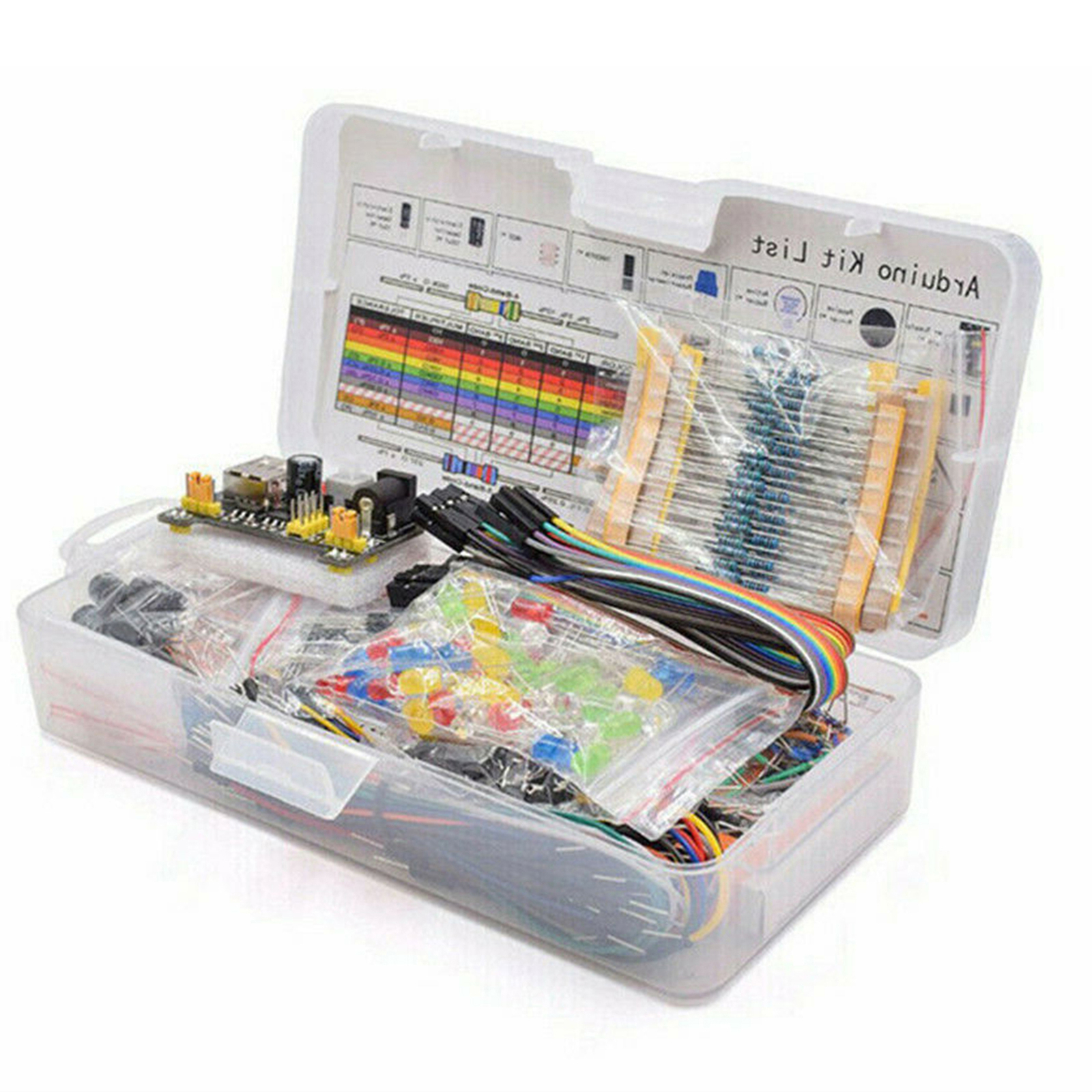 Basic Starter Electronics Component Kit Tie-points Breadboard Resistor U9G4