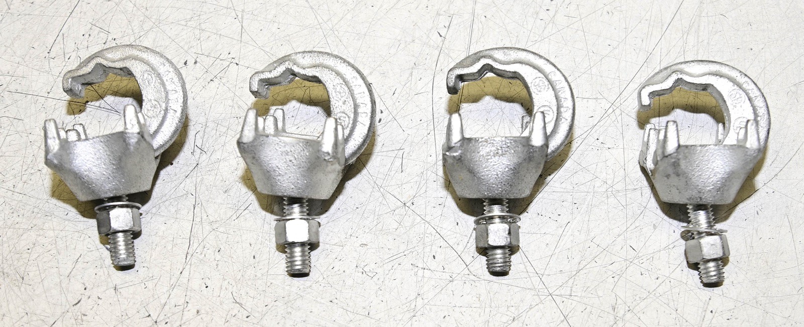 4x GRF4C3 Universal Grounding Clamp, 1 or 2 Conductors 8 AWG-2 AWG 1” 7/8” 3/8”