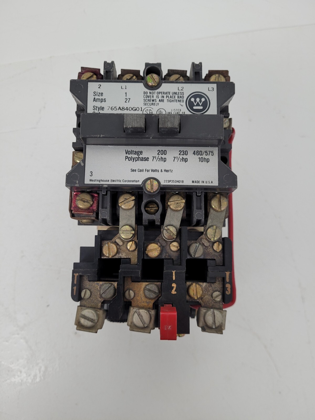 A200M1CAC Westinghouse Size 1 Motor Starter 480V Coil *NEXT DAY OPTION*