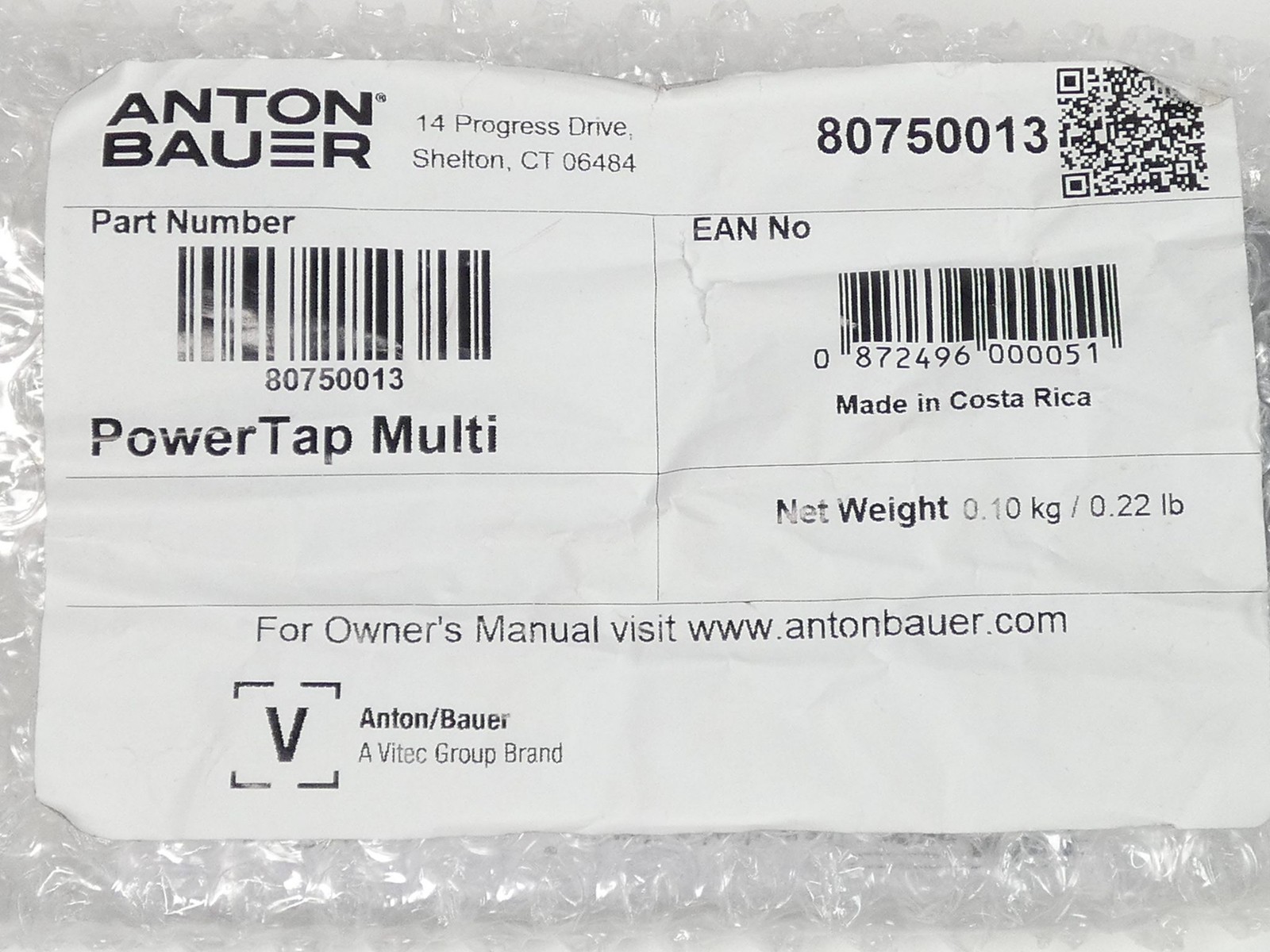 *Lot of 2* Anton Bauer 8075-0013 PowerTap Multi Plug – NEW Surplus!