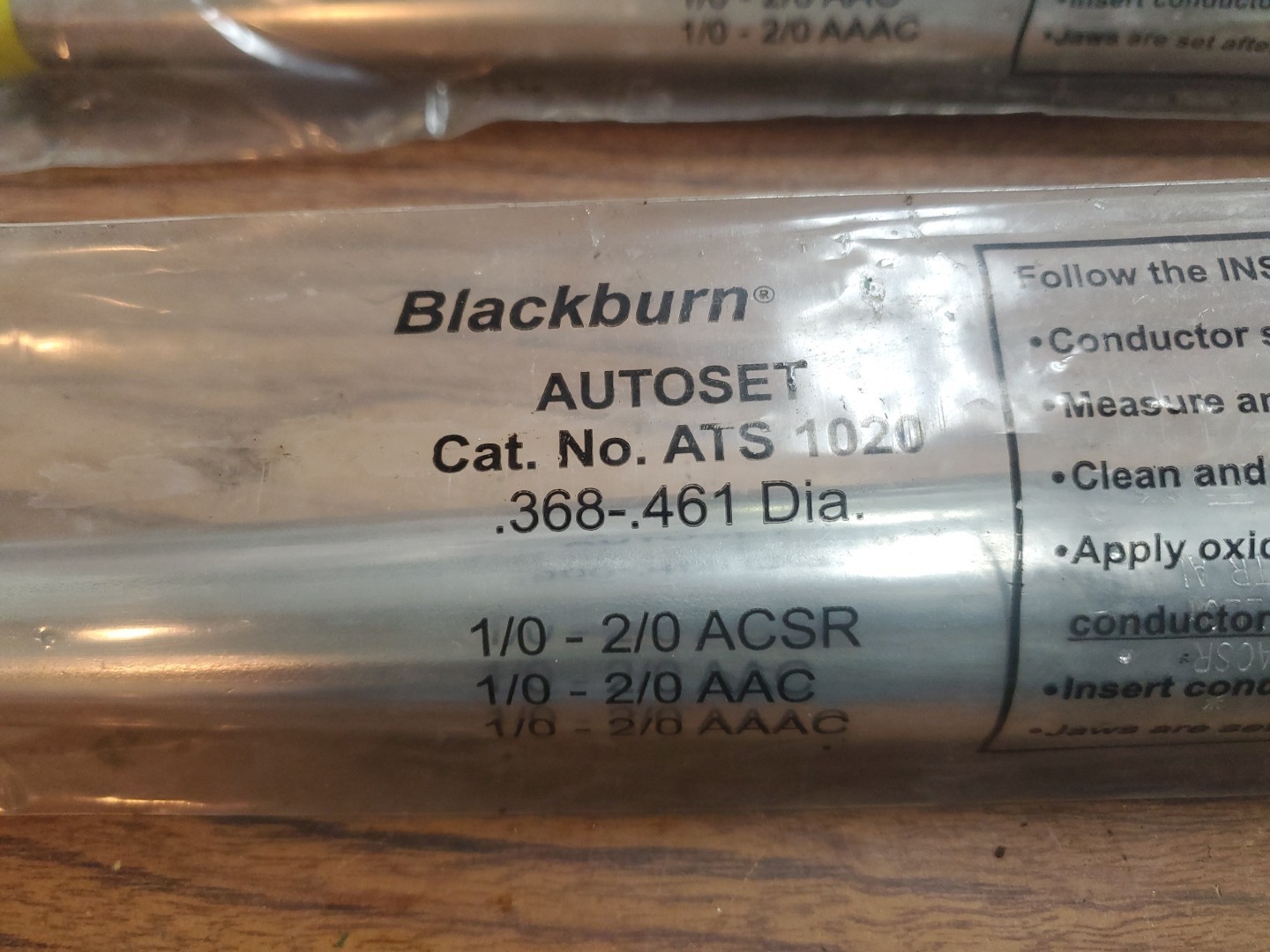 (5-PCS) BLACKBURN AUTOSET SPLICE ATS1020 FOR 1/0-2/0 (CX24C)