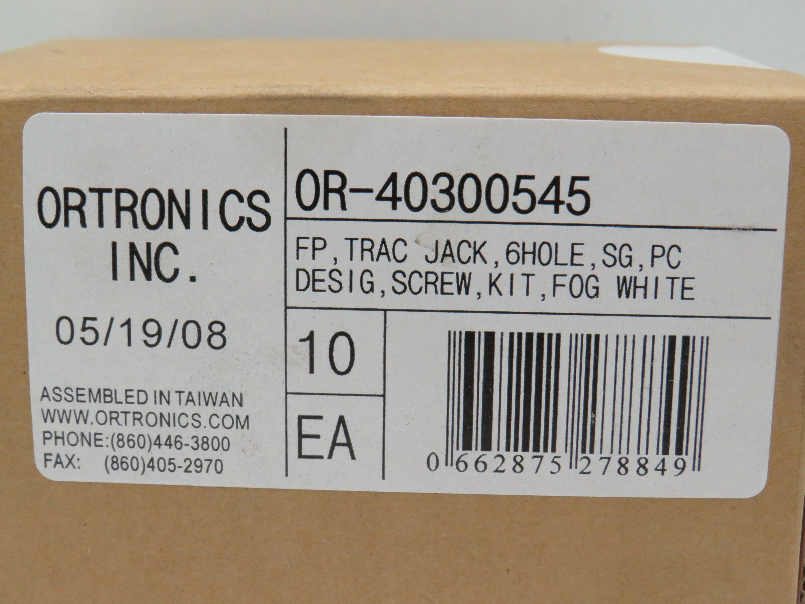 (10-Pack) Ortronics OR-40300545 Trac Jack Faceplate 1-Gang 6-Port Fog White