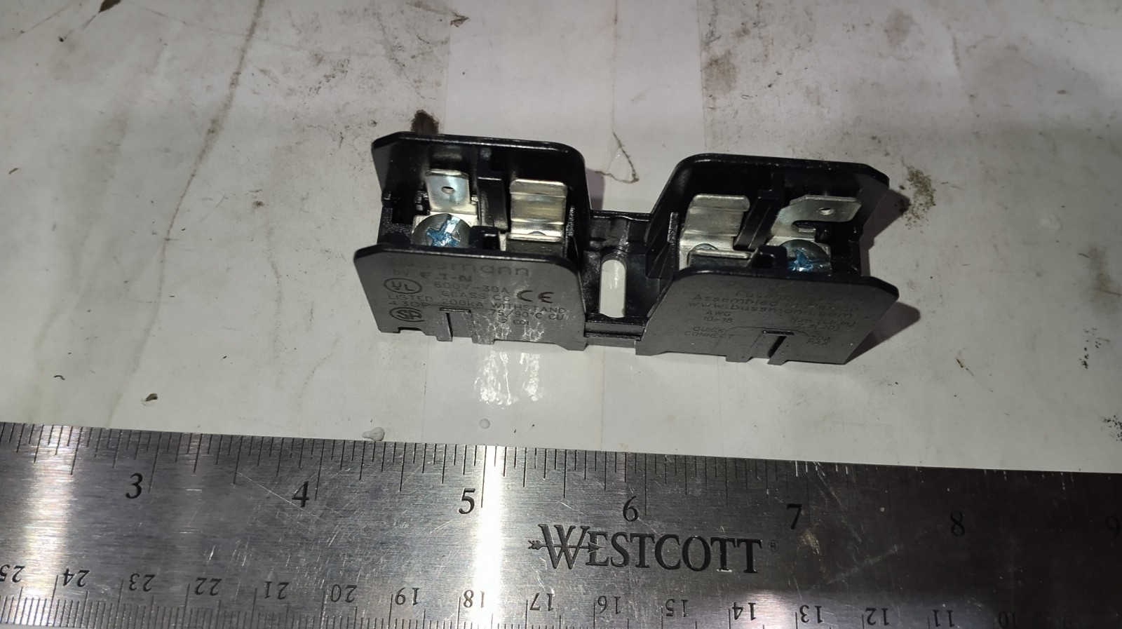 EATON BUSSMANN BCM603-1SQ FUSE HOLDER CLASS CC 600 VOLTS 30AMPS EACH