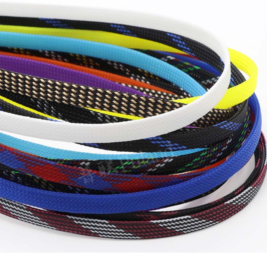 Braided Cable Sleeving Various Sizes/Colors Expandable Sheathing Cable Harness