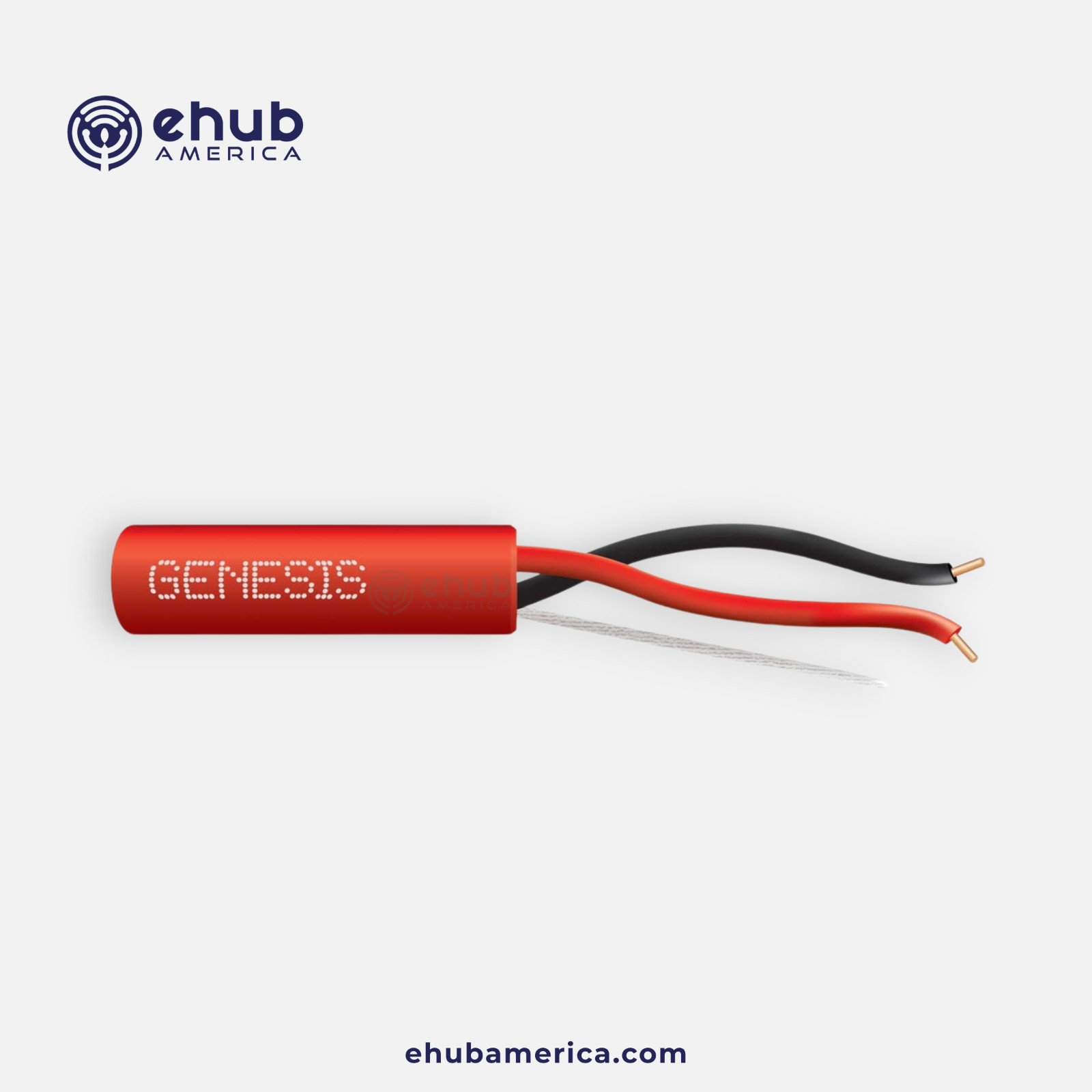 Genesis 43111104 16/2 Solid FPLR Fire Alarm Cable Red 1000 ft