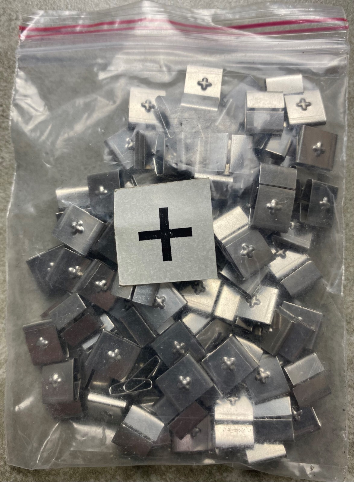 HAYATA ID-+, Stainless Steel Cable Marker 316SS, Symbol “+” , 100 Pc’s Pkt