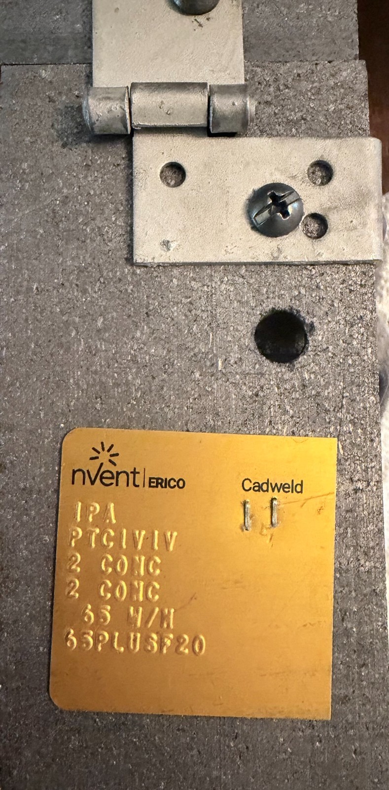 New Nvent Erico Cadweld PTC1V1V Parallel Horizontal #2 Mold Solid Run and Tap