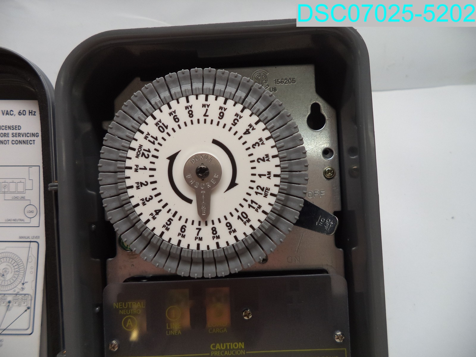 Woods 59101R Outdoor 24-Hour Heavy Duty Mechanical Time Switch 120V
