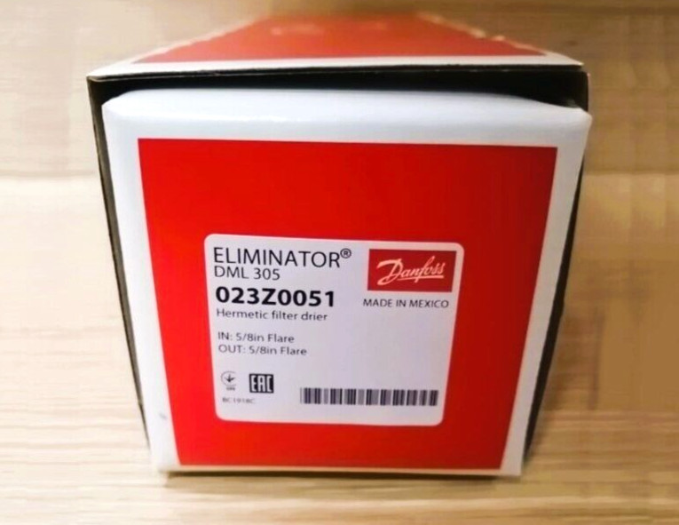 2PCS LOT -Danfoss 023Z0051 Hermetic filter drier, DML, 30 cu.in.Steel- NEW