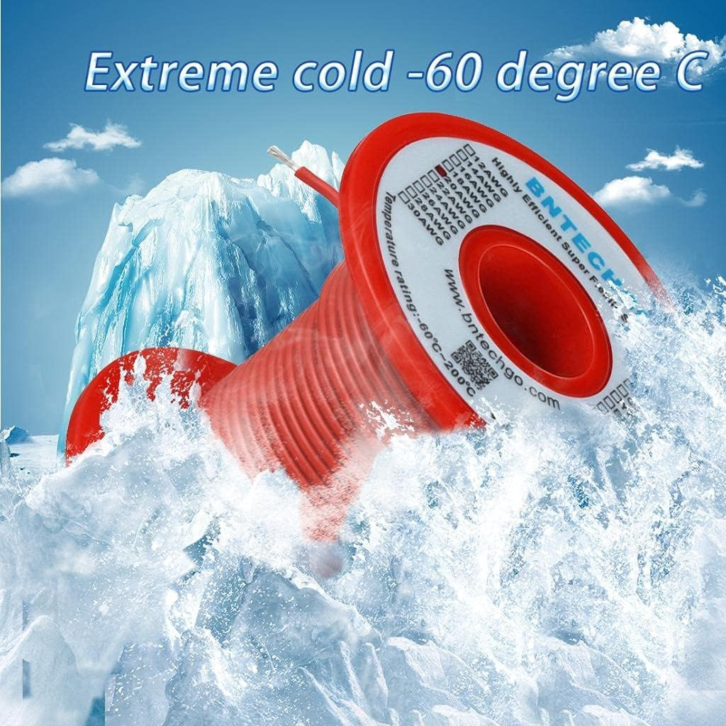 20 Gauge Silicone Wire Spool 100 Ft Red Flexible 20 AWG Stranded Tinned Copper W